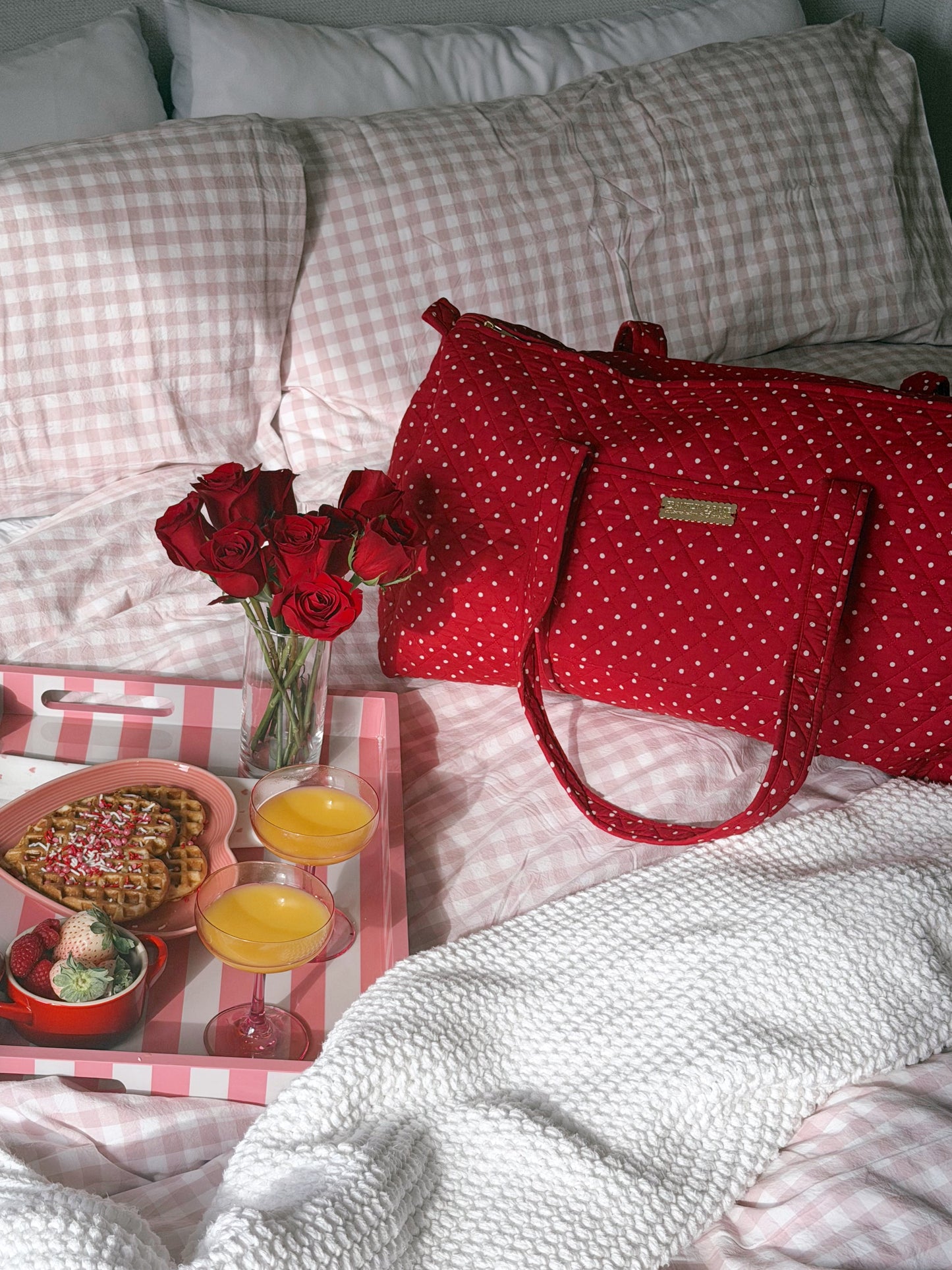 Red Polka Dot Duffle Bag